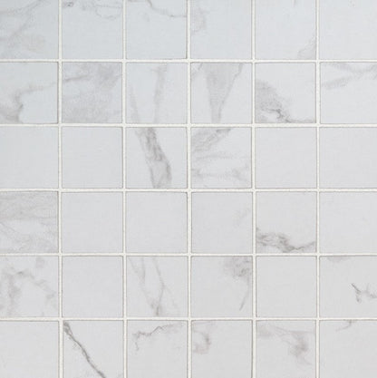 MSI Praia Carrara Mosaic Porcelain Tile Matte 2" x 2" 12" x 12"