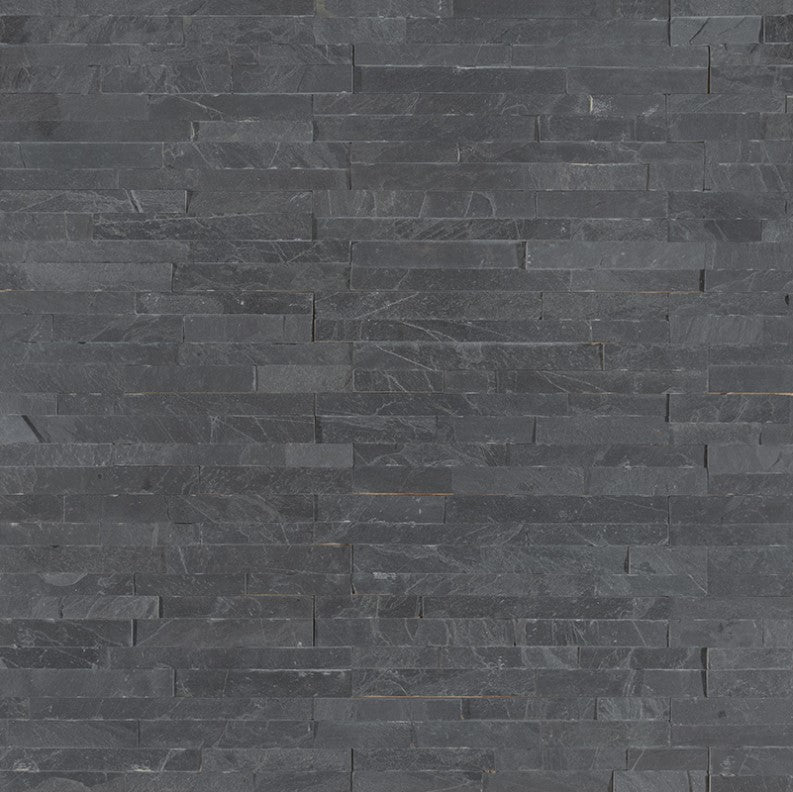 MSI Hardscaping Stacked Stone Panel Premium Black Mini 4.5" x 16"