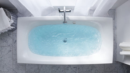 Kohler Stargaze 60" X 34" Freestanding Heated Bubblemassage Air Bath With Bask Heated Surface and Straight Shroud