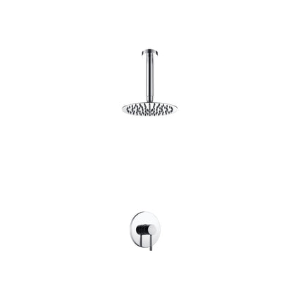 Kube Bath Aqua Rondo Shower Set With Ceiling Mount 8" Rain Shower Chrome
