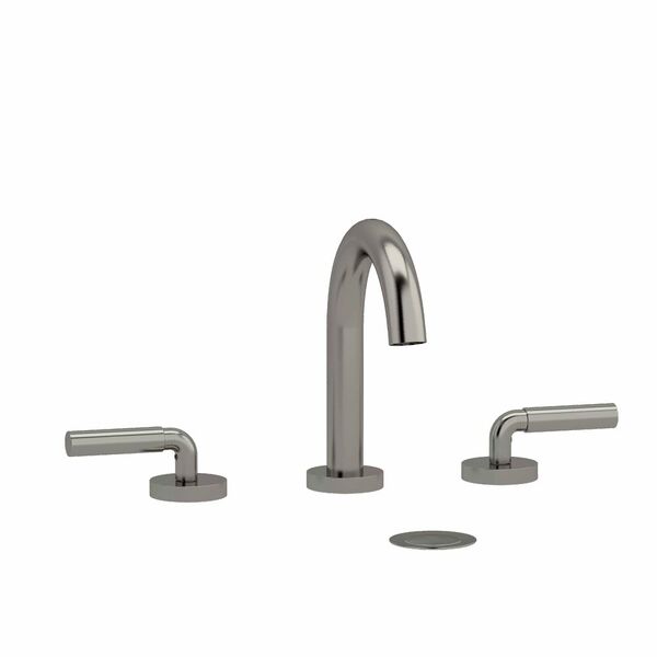 Riobel Riu Transitional 7" Widespread Lavatory Faucet With C-Spout- Brushed Nickel With Lever Handles