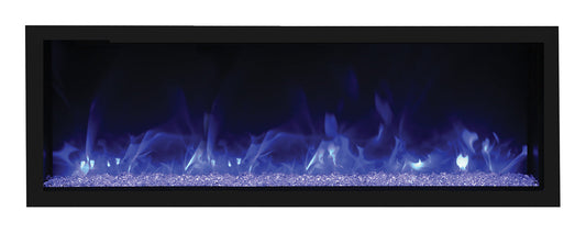 Remii 65″ Wide & 18″ High – Indoor or Outdoor, Built-in Only, Electric Fireplace With Black Steel Surround