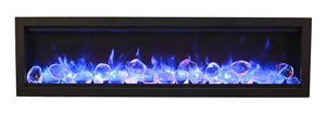 Remii WM-34 – 34″ Wide, Basic, Clean-Face Built In Electric Fireplace with Clear Media and Black Steel Surround