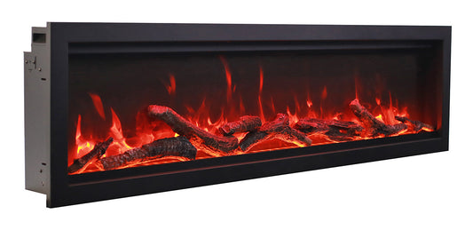 Remii Wm-50 – 50″ Wide Basic, Clean-face Built in Electric Fireplace With Clear Media and Black Steel Surround