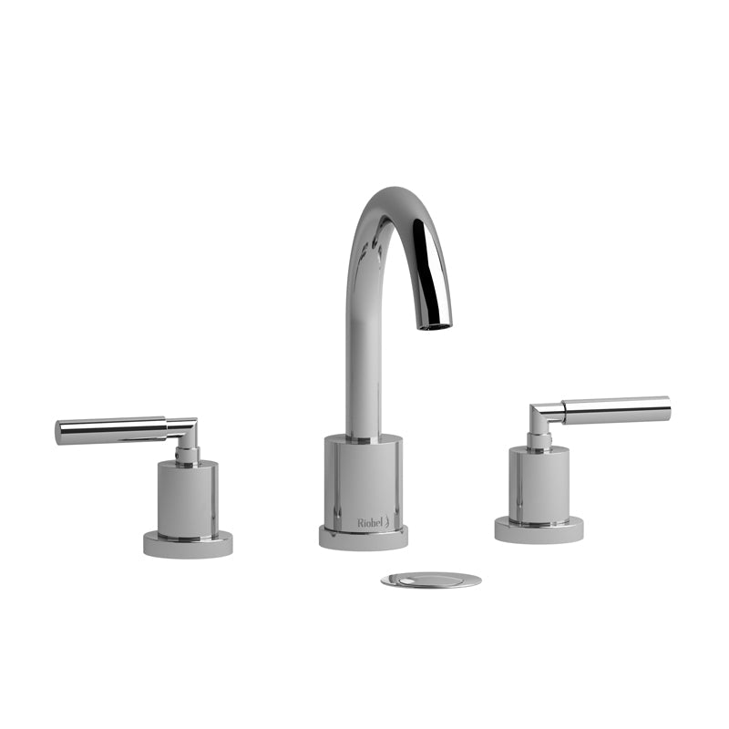 Riobel Sylla Transitional 8 1/4" Widespread Lavatory Faucet- Chrome With Lever Handles