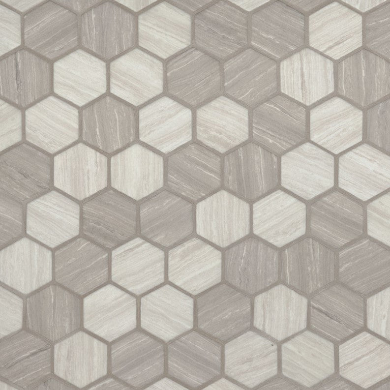 MSI Backsplash and Wall Tile Silva Oak 2" Hexagon Glass Tile 6mm