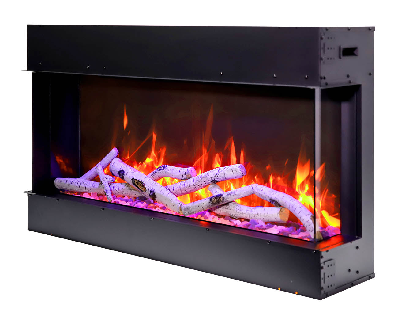 Amantii True View Slim Smart 40″ – 40″ Wide X 3-7/8″ in Depth – 3 Sided Glass Electric Fireplace