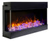 Remii 40-bay-slim- 40″ Wide X 3-7/8″ in Depth – 3 Sided Glass Electric Fireplace