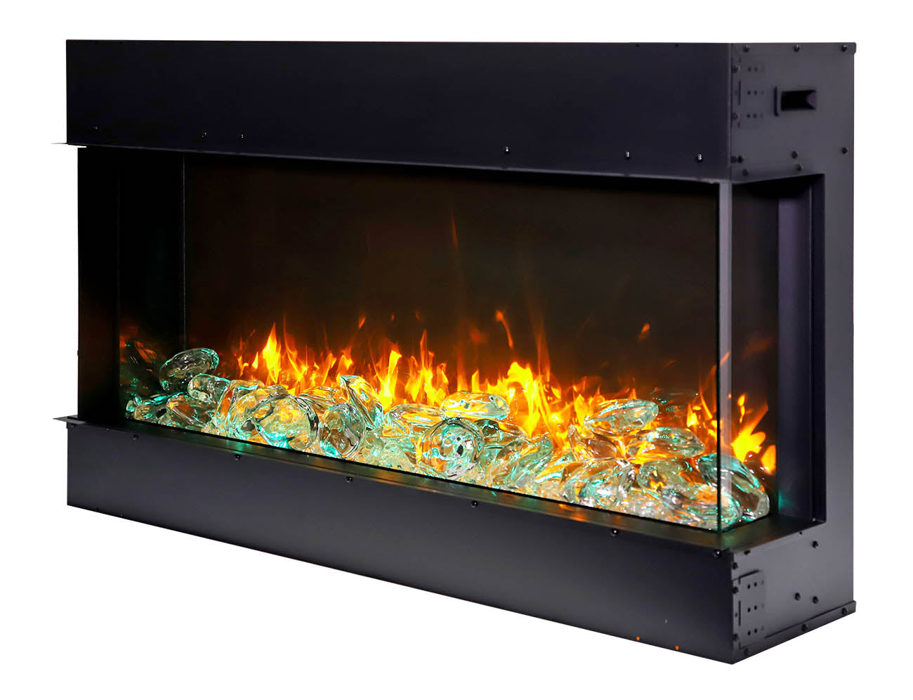 Remii 30-bay-slim – 30″ Wide X 10 5/8″ in Depth – 3 Sided Glass Electric Fireplace