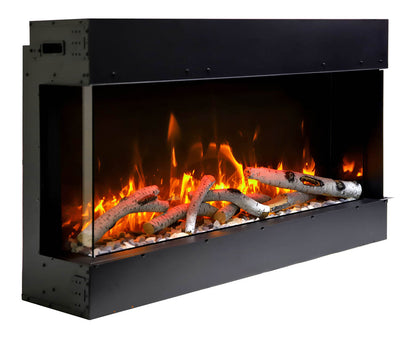 Amantii True View Slim Smart 40″ – 40″ Wide X 3-7/8″ in Depth – 3 Sided Glass Electric Fireplace