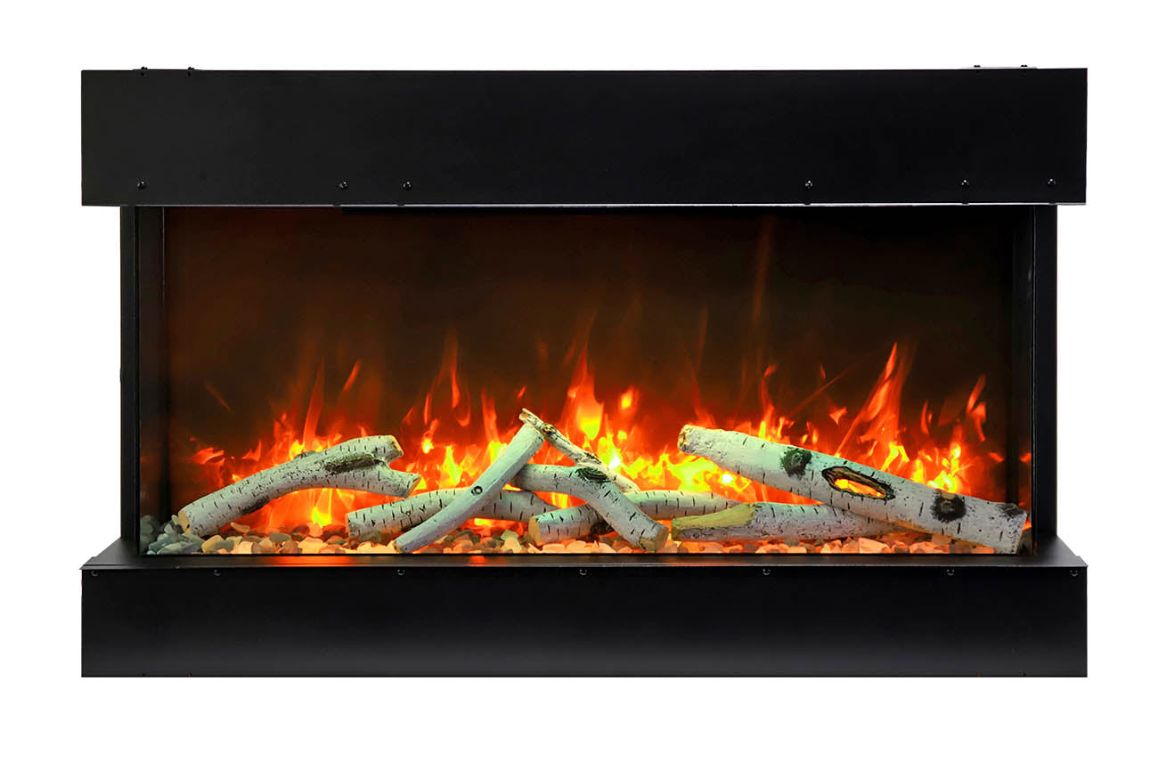 Amantii True View Slim Smart 40″ – 40″ Wide X 3-7/8″ in Depth – 3 Sided Glass Electric Fireplace