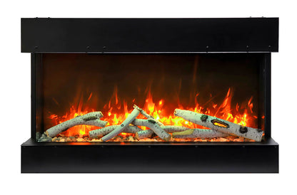 Amantii True View Slim Smart 40″ – 40″ Wide X 3-7/8″ in Depth – 3 Sided Glass Electric Fireplace