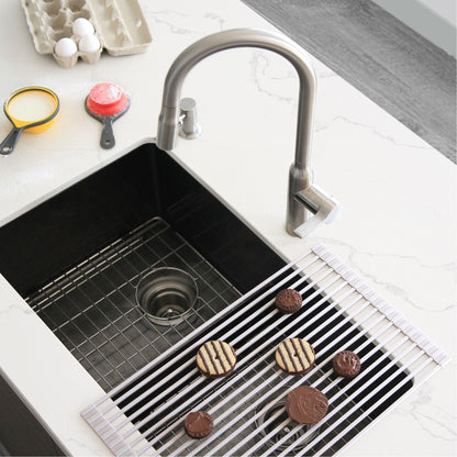 Stylish 20" Over the Sink Roll-up Drying Rack White A-900WH