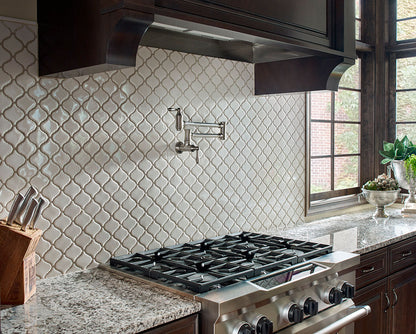 MSI Backsplash and Wall Tile Bianco Arabesque Glossy Porcelain Tile 9.84" x 10.63" 6mm