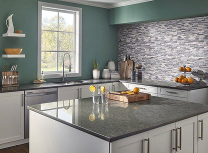 MSI Backsplash and Wall Tile Alaskan Gray Splitface Interlocking Pattern Mosaic Tile