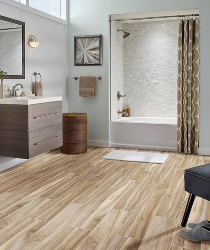MSI Aspenwood Amber Wood Look Porcelain Tile Matte 9" x 48"