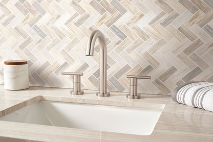 MSI Backsplash and Wall Tile Angora Herringbone Polished Marble Tile