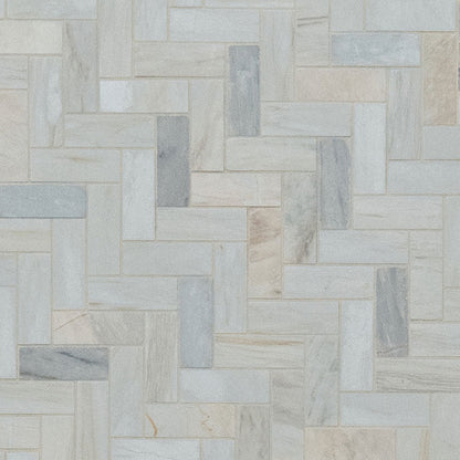 MSI Backsplash and Wall Tile Angora Herringbone Polished Marble Tile