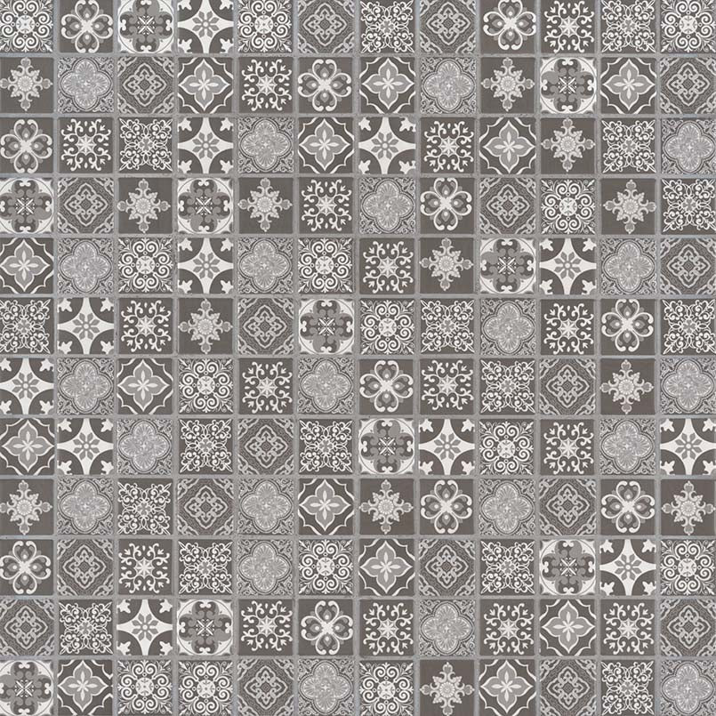 MSI Backsplash and Wall Tile Anya Charcoal Porcelain Tile 2" x 2" 12" x 12"