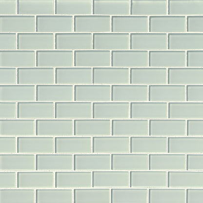 MSI Backsplash and Wall Tile Arctic Ice Glass Subway Tile 2" x 4"