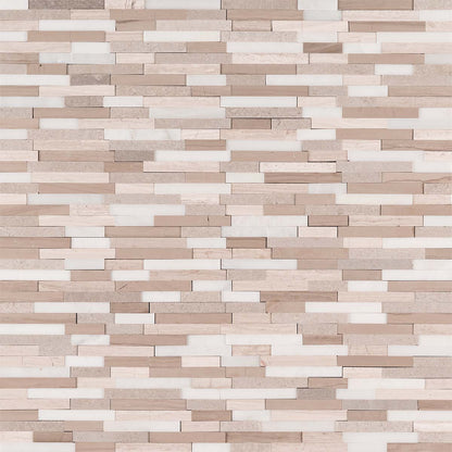 MSI Backsplash and Wall Tile Arctic Storm Interlocking 3D Peel and Stick 12" x 12"