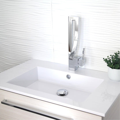 Stylish Gabriella Single Handle 14" Bathroom Faucet for Single Hole Brass Basin Mixer Tap, Polished Chrome Finish B-100C