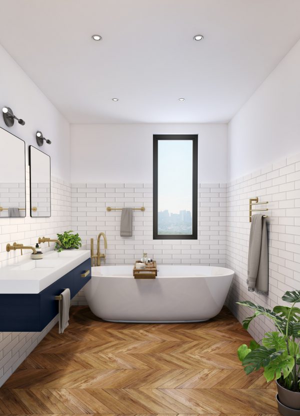 Baril Floor-mounted Tub Filler With Hand Shower (Zip B66 1100)