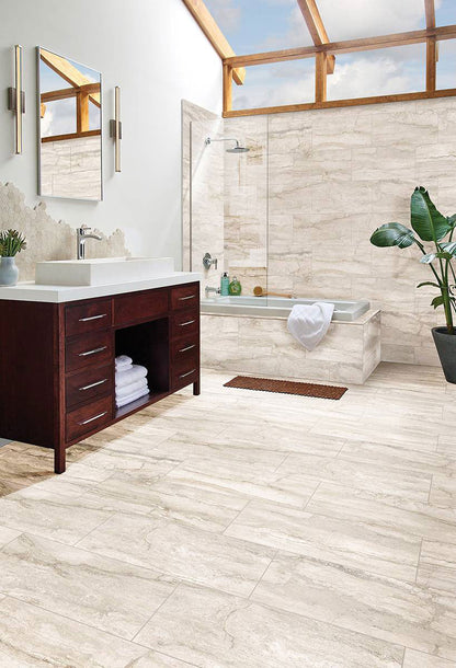 MSI Bernini Bianco Matte Porcelain Tile 12" x 24" 10mm