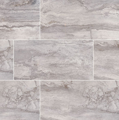 MSI Bernini Carbone Polished Porcelain Tile 12" x 24" 10mm