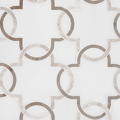 MSI Backsplash and Wall Tile Bianco Quatrefoil Polished Tile