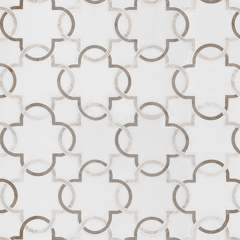 MSI Backsplash and Wall Tile Bianco Quatrefoil Polished Tile