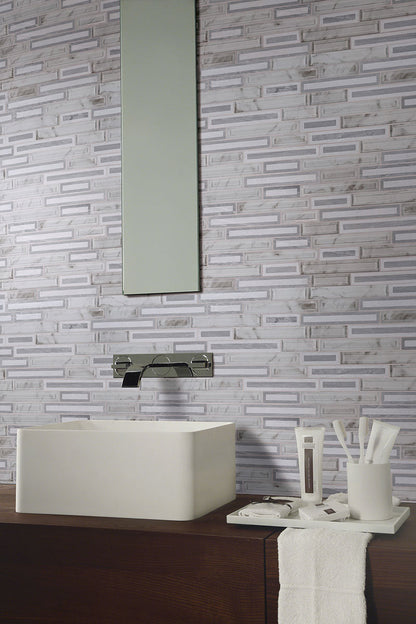 MSI Backsplash and Wall Tile Blocki Grigio Interlocking Pattern 8mm