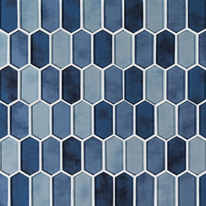 MSI Backsplash and Wall Tile Boathouse Blue Picket Glass Tile 8mm