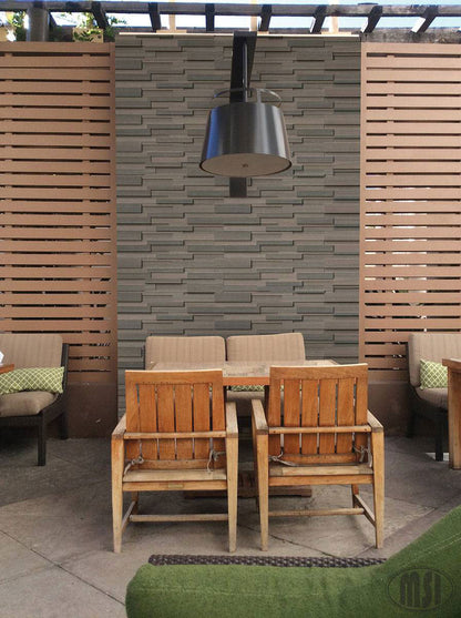 MSI Hardscaping Stacked Stone Panel Brown Wave 6" x 24" Honed