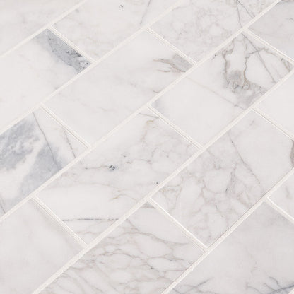 MSI Backsplash and Wall Tile Calacatta Cressa White Subway Tile 3" x 6"
