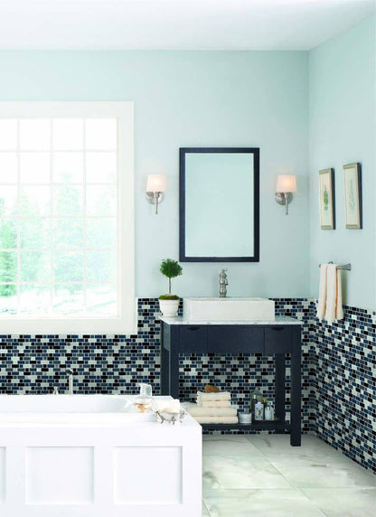MSI Backsplash and Wall Tile Crystal Cove Blend Interlocking Pattern 8mm 12" x 12"