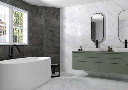MSI Flooring Porcelain Tile Calacatta Venato 12" x 24" Matte