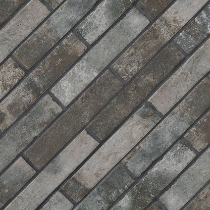 MSI Brickstone Charcoal Brick Matte Porcelain Wall Tile 2" x 10" 8mm
