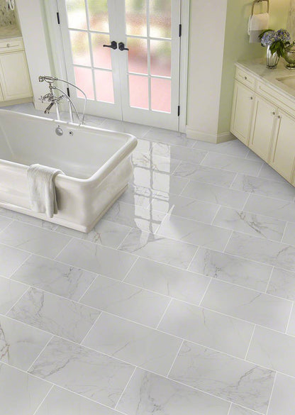 MSI Carrara Polished Porcelain Tile 12" x 24"