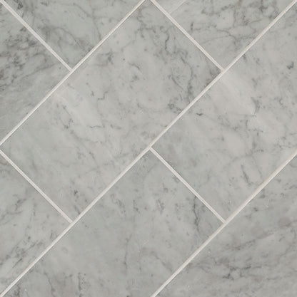 MSI Backsplash and Wall Tile Carrara White Subway Tile Polished 6" x 12"