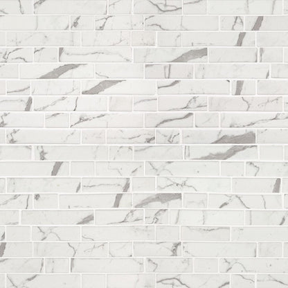 MSI Statuario Celano Interlocking 6mm Mosaic Tile 12" x 12"