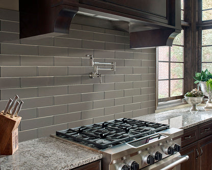 MSI Backsplash and Wall Tile Champagne Bevel Glass Tile 4" x 12"