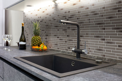 MSI Backsplash and Wall Tile Champagne Blend Interlocking Glass Tile 12" x 12" 6mm