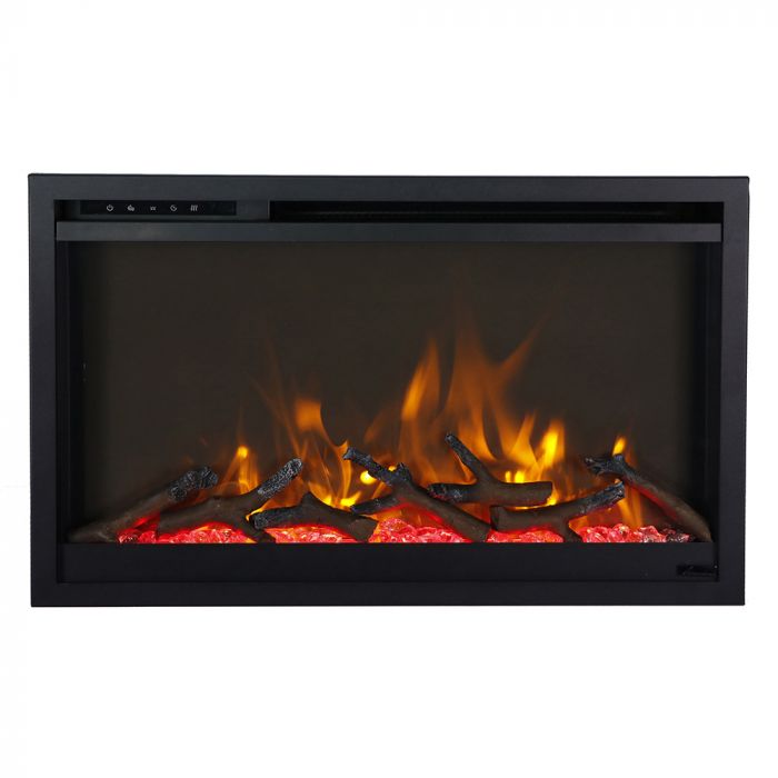 Remii - Classic Xtraslim Smart Electric  -30" WiFi Enabled Fireplace, Featuring a  MultiFunction  Remote Control, Multi Speed Flame Motor