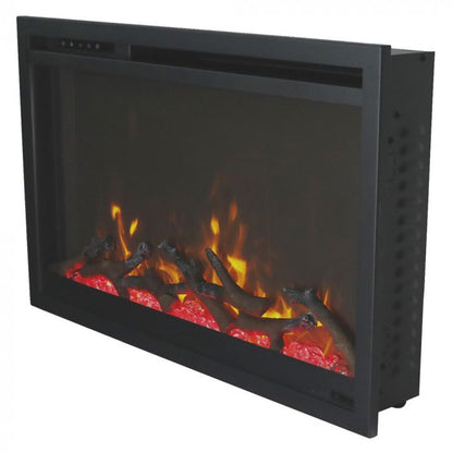 Remii - Classic Xtraslim Smart Electric  -30" WiFi Enabled Fireplace, Featuring a  MultiFunction  Remote Control, Multi Speed Flame Motor