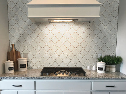 MSI Backsplash and Wall Tile Danza Arabesque Polished Marble Tile