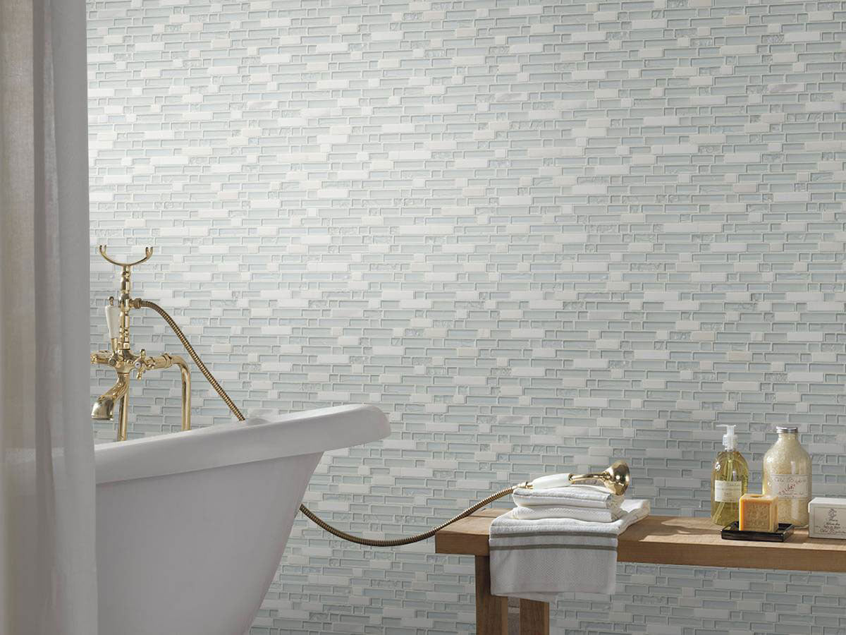 MSI Backsplash and Wall Tile Delano Blanco Mosaic Tile 6mm 12" x 12"