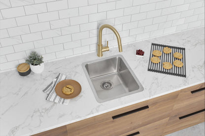 Stylish 15" Dual Mount Single Bowl Kitchen Sink (MORELLA)
