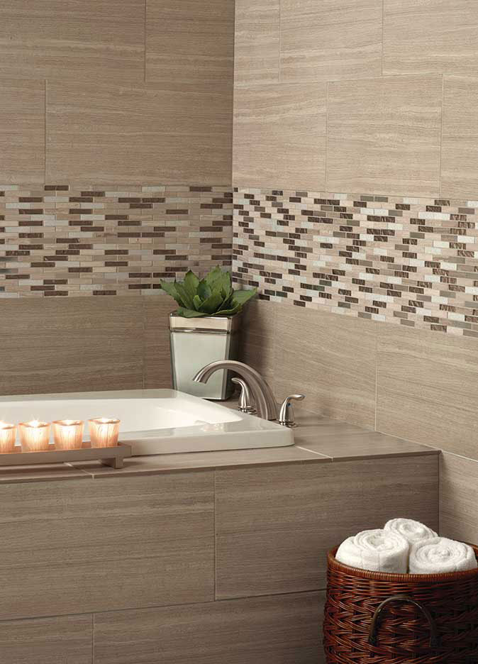 MSI Backsplash and Wall Tile Diamante Brick Glass and Metal Mosaic Tile 12" x 12"