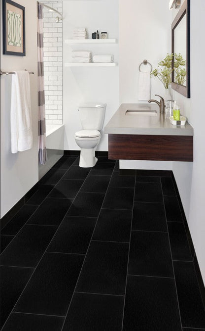 MSI Black Domino Matte Porcelain Tile 12" x 24" 10mm